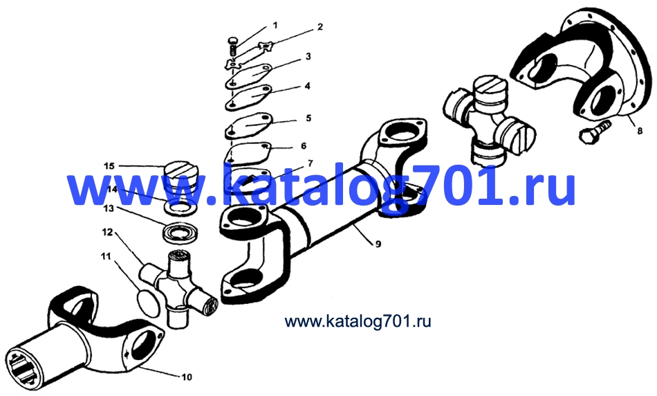 Запчасти Кировец к-702 Вал карданный заднего моста 225.6010.22.01.000-1